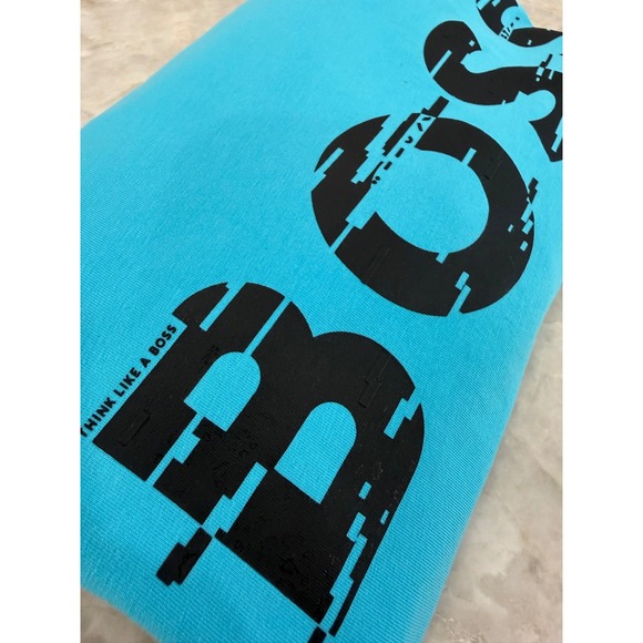🔥 Hugo Boss Stretch Athletic T-Shirt - Turquoise Blue Size M - Picture 1 of 12